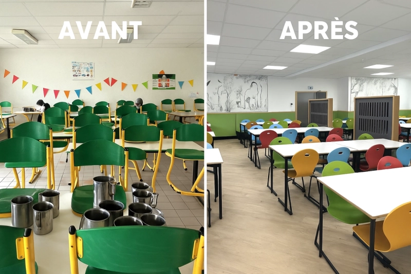 Réaménagement de la cantine scolaire à Nantes